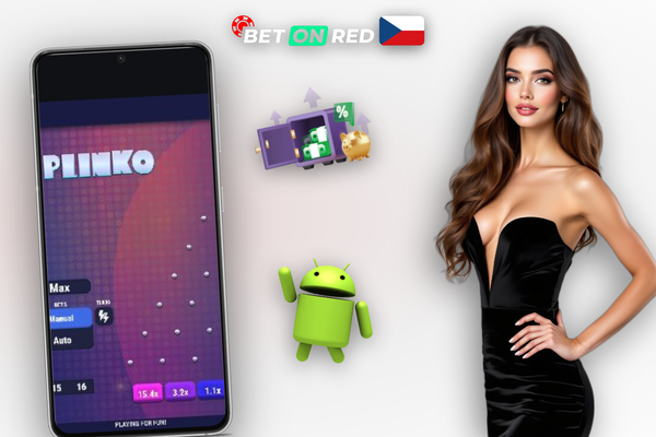 Digitální deska Plinko s kuličkami mezi kolíčky a svítícími multiplikátory v Betonred Casino